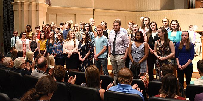 Students in the Academic Honors Program recognized in 2018.